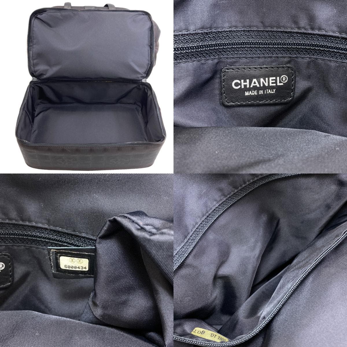 Chanel Neutral Travel Line Tote Bag Nylon Jacquard Ladies [Used] [CHANEL] 6