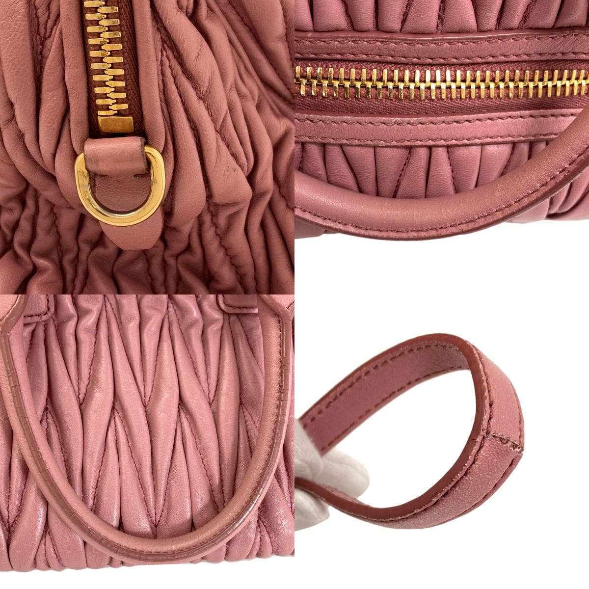 Miu Miu Matelassé 2WAY Handbag Calf Leather Ladies [Used] [MIUMIU] 8