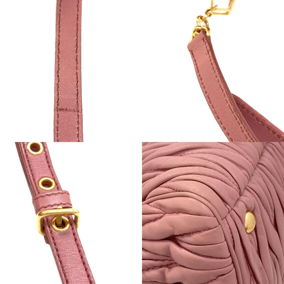 Miu Miu Matelassé 2WAY Handbag Calf Leather Ladies [Used] [MIUMIU] 9