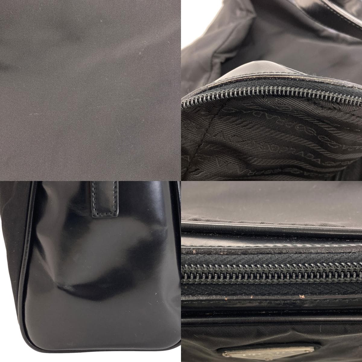 Prada logo hardware handbag, nylon material, ladies' [used] [PRADA] 7