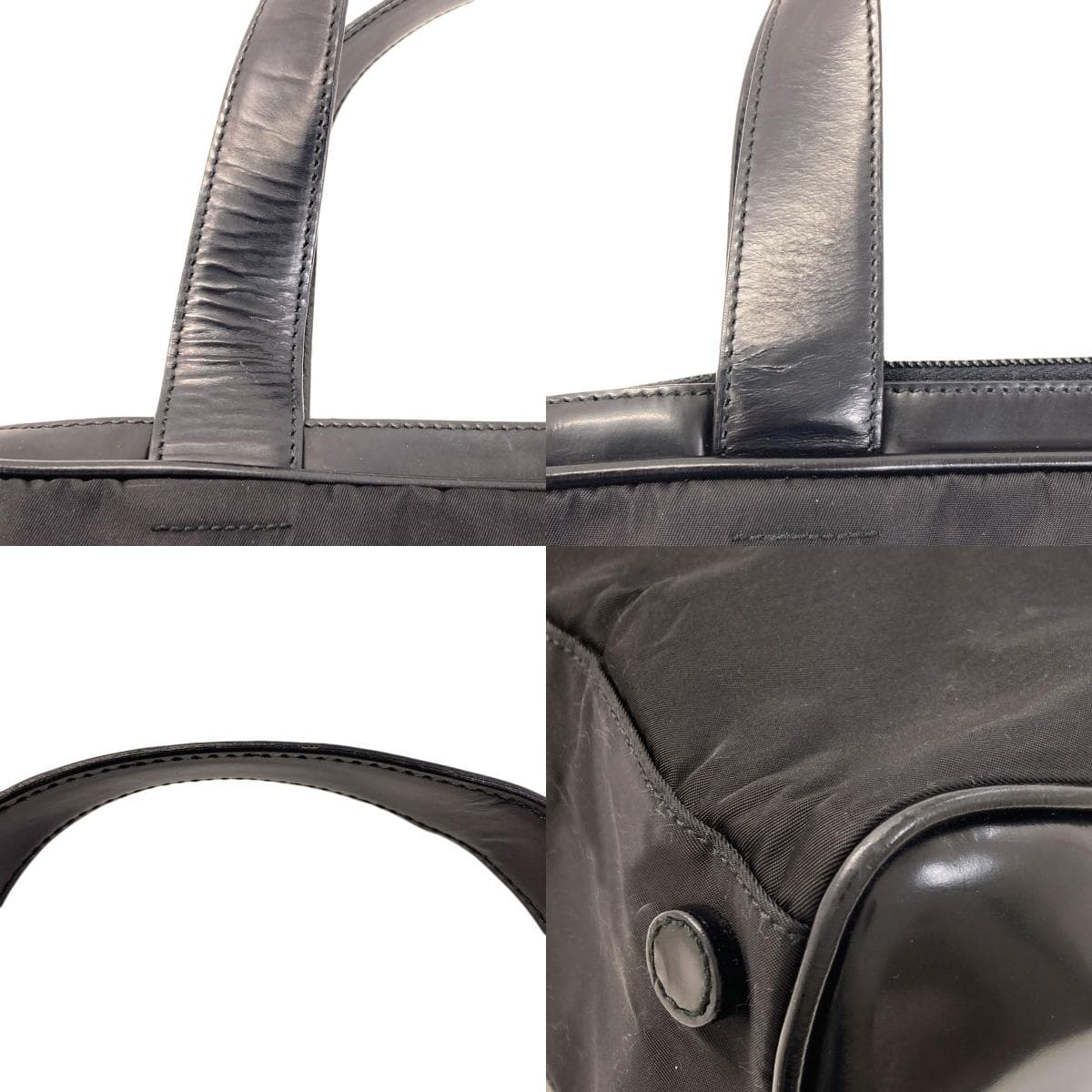 Prada logo hardware handbag, nylon material, ladies' [used] [PRADA] 9