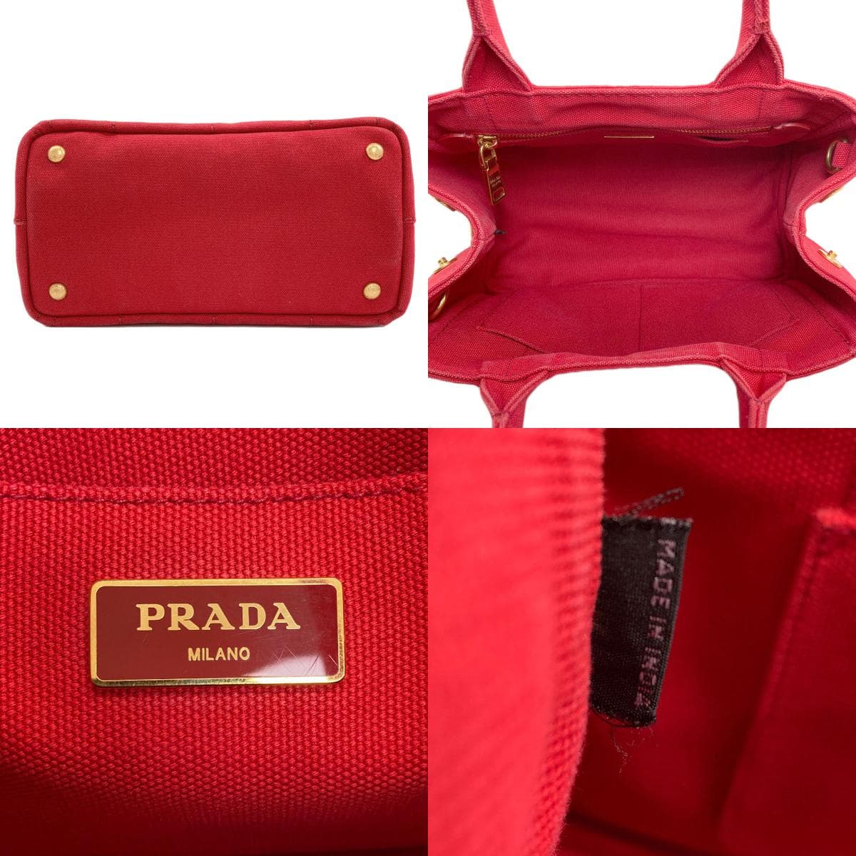 Prada Kanapa Mini 2WAY Handbag Canvas Ladies [Used] [PRADA] 4