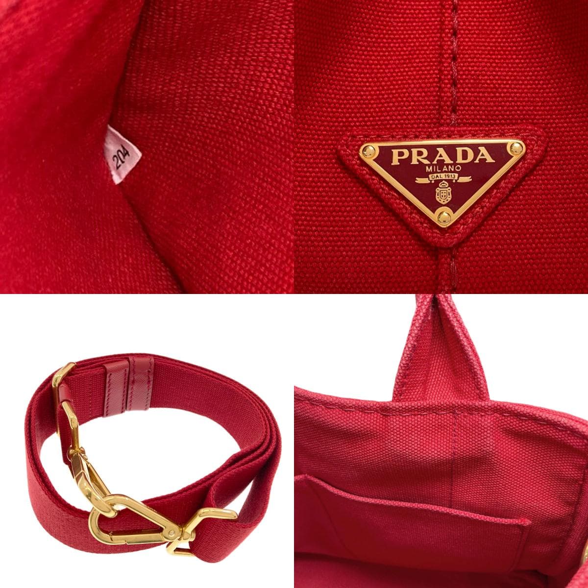 Prada Kanapa Mini 2WAY Handbag Canvas Ladies [Used] [PRADA] 5