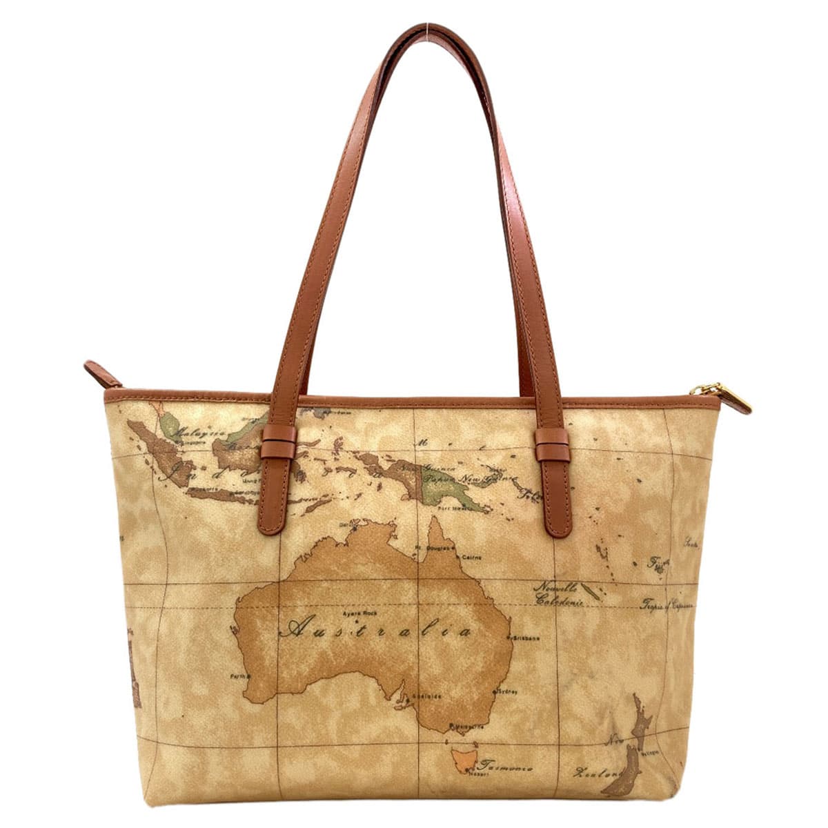 Prima Classe map pattern tote bag PVC for women [Used] [PRIMA CLASSE] 2