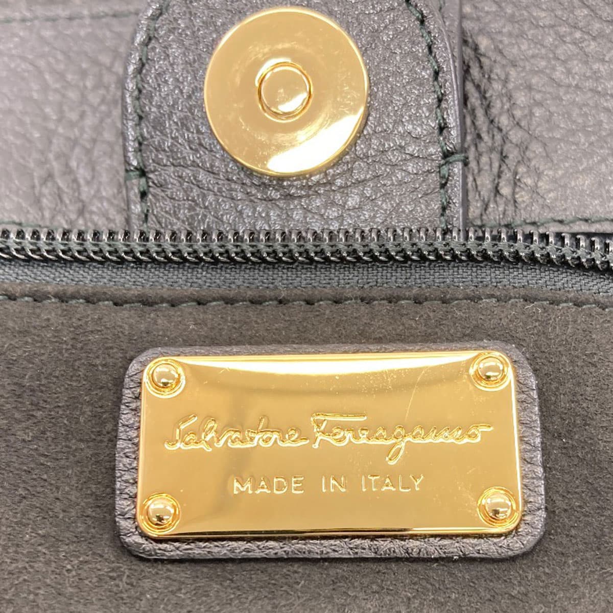Salvatore Ferragamo Gancini Hardware Handbag Leather Ladies [Used] [Salvatore Ferragamo] 6