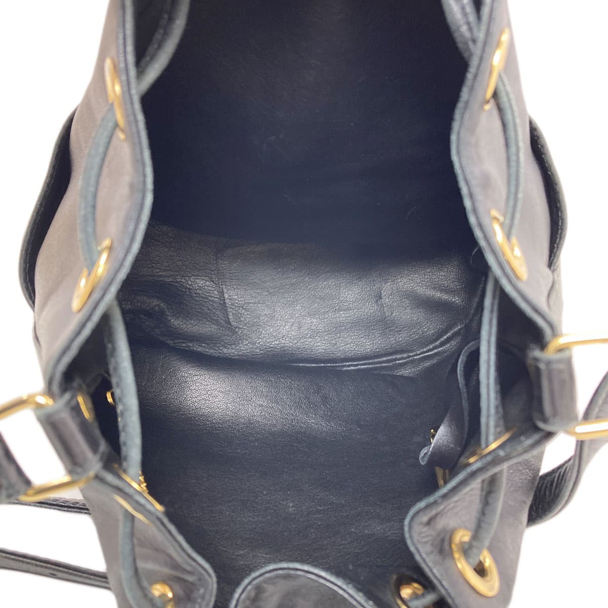 Hunting World Drawstring Logo Shoulder Bag Leather Ladies [Used] [HUNTING WORLD] 5