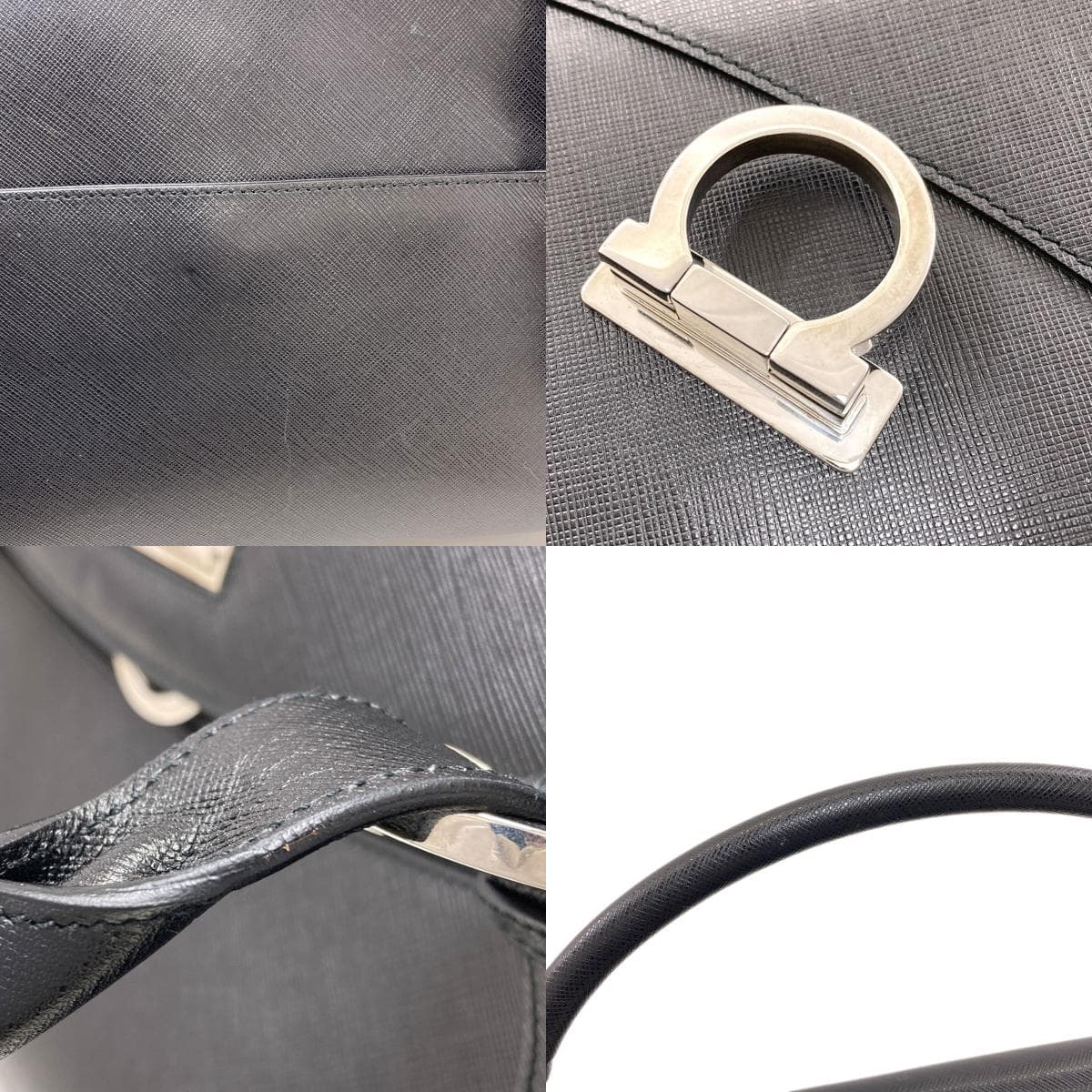 Salvatore Ferragamo Gancini Hardware Handbag Leather Ladies [Used] 9