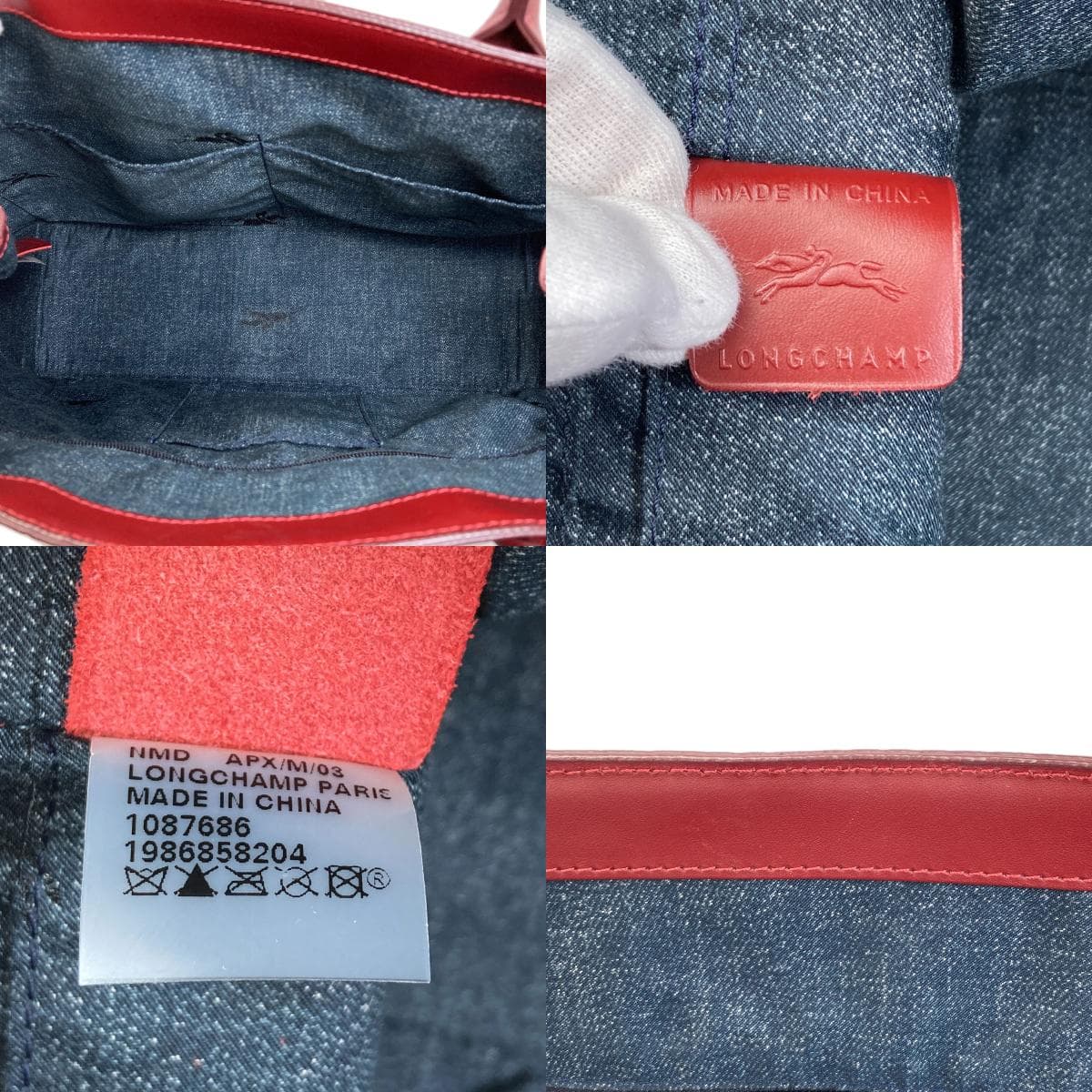 Longchamp Roseau Embossed Tote Bag Leather for Women [Used] [Longchamp] 5