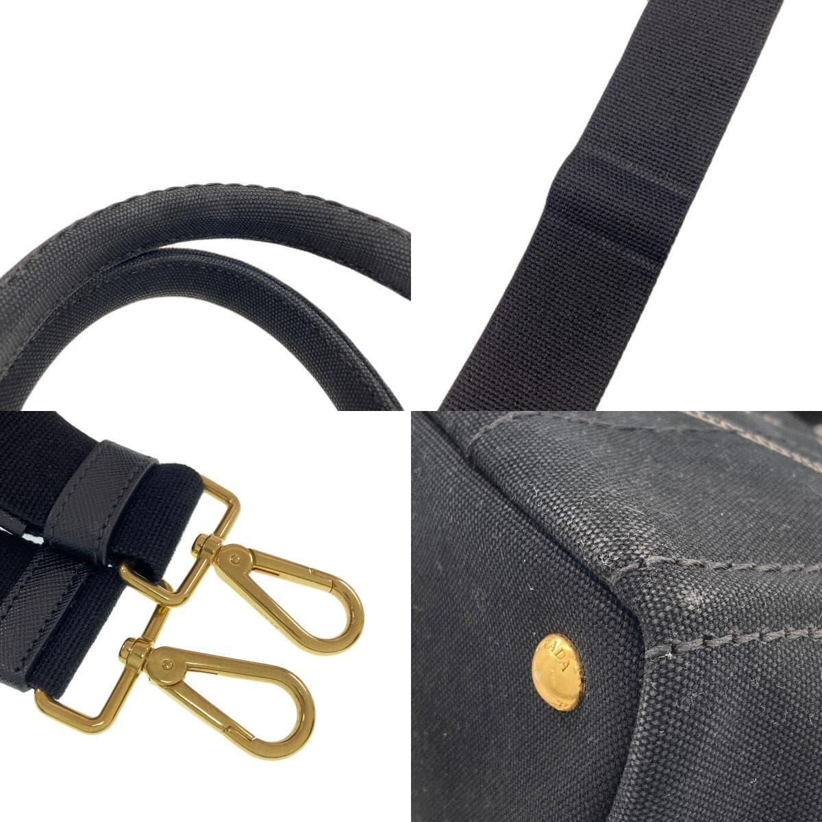 Prada 1BG439 Canapa Mini 2WAY Handbag Canvas Ladies [Used] [PRADA] 1BG439 9