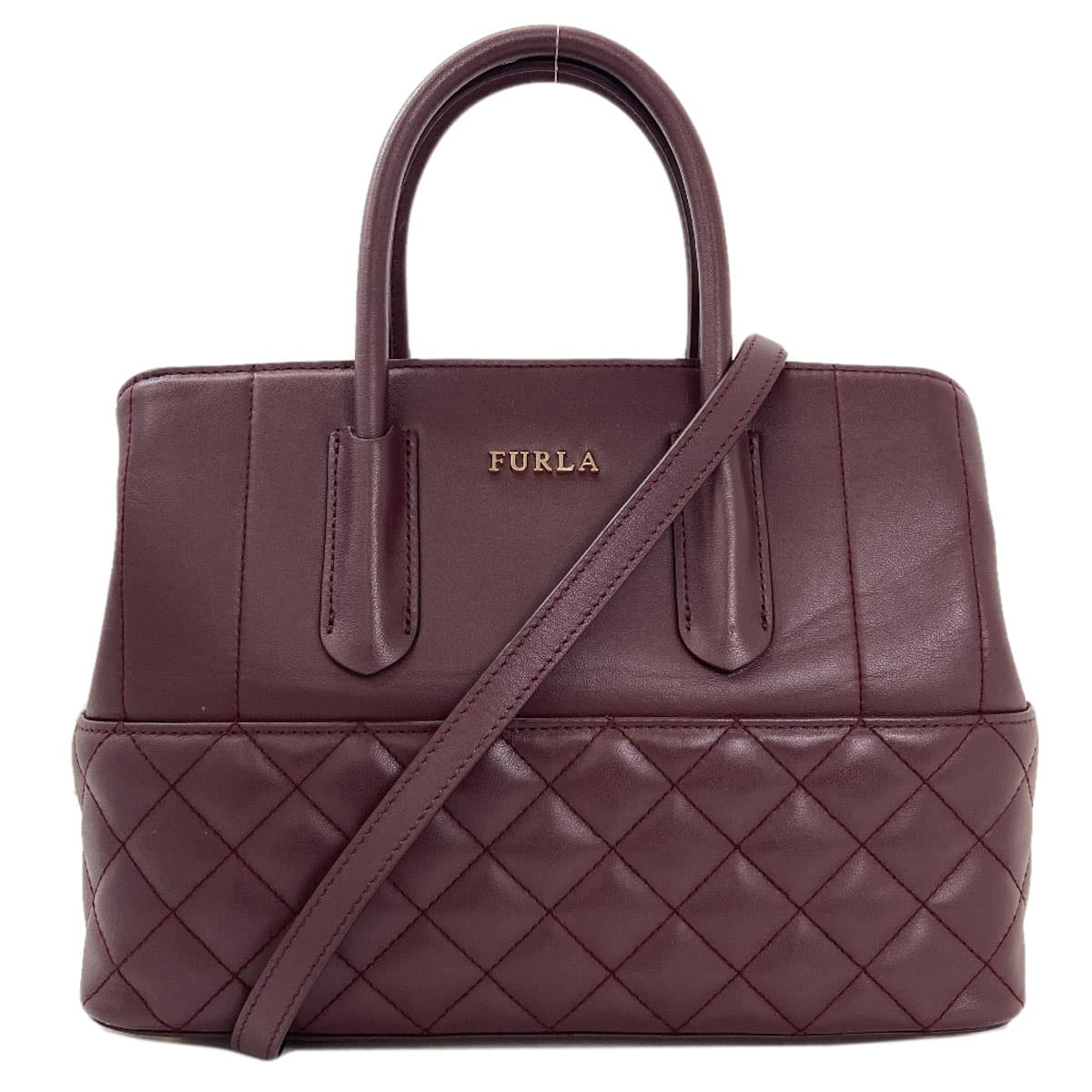Furla 2WAY Tote Bag Leather Ladies [Used] [Furla]