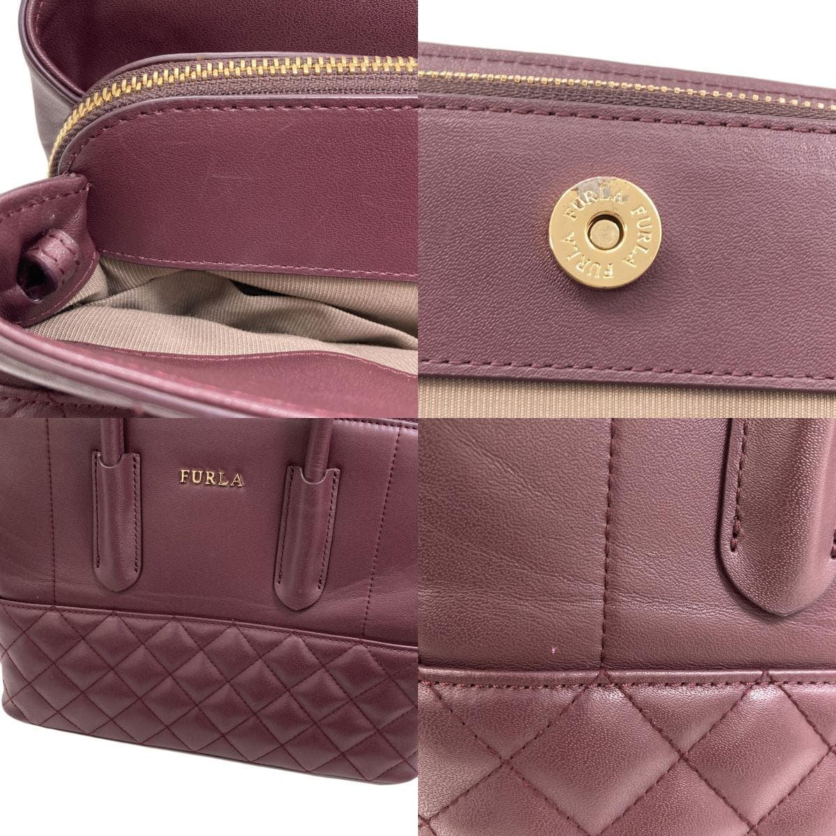 Furla 2WAY Tote Bag Leather Ladies [Used] [Furla] 8