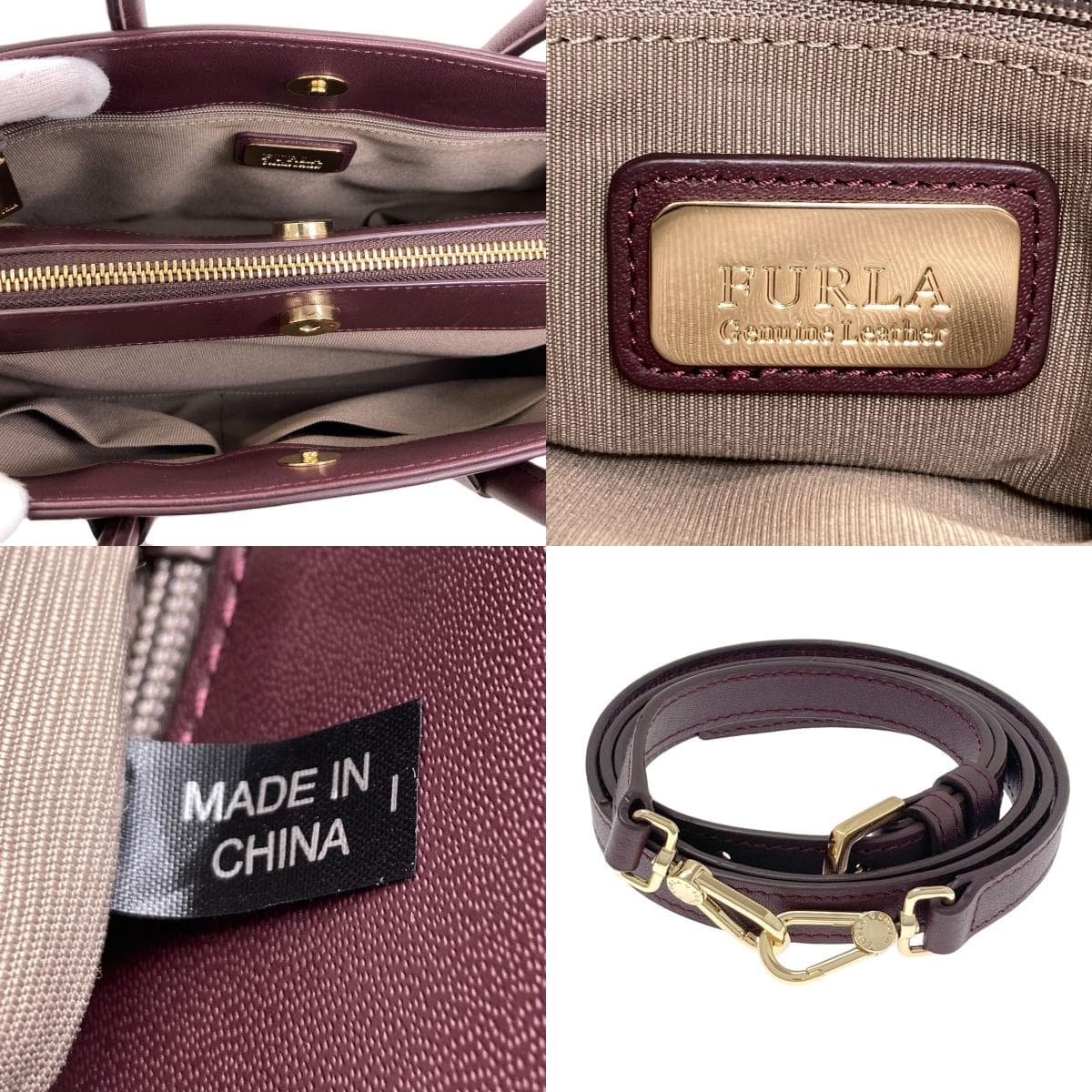 Furla 2WAY Tote Bag Leather Ladies [Used] [Furla] 6