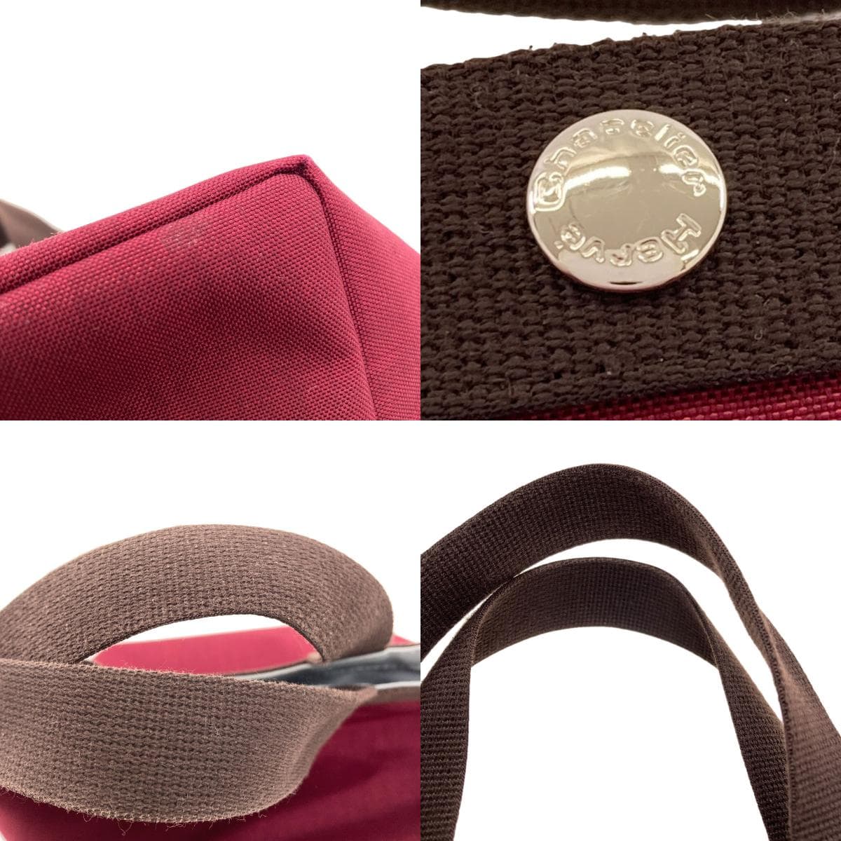 Herve Chapelier Boat Shape Tote Handbag Canvas Ladies [Used] [Herve Chapelier] 9