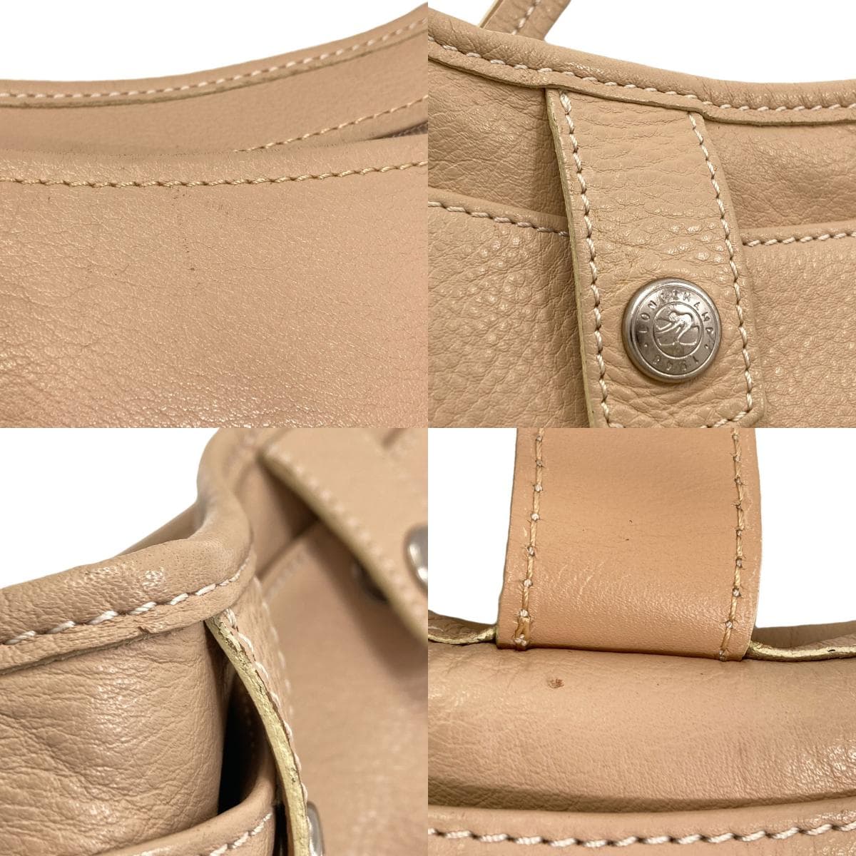 Longchamp Logo Handbag Leather Ladies [Used] [Longchamp] 7