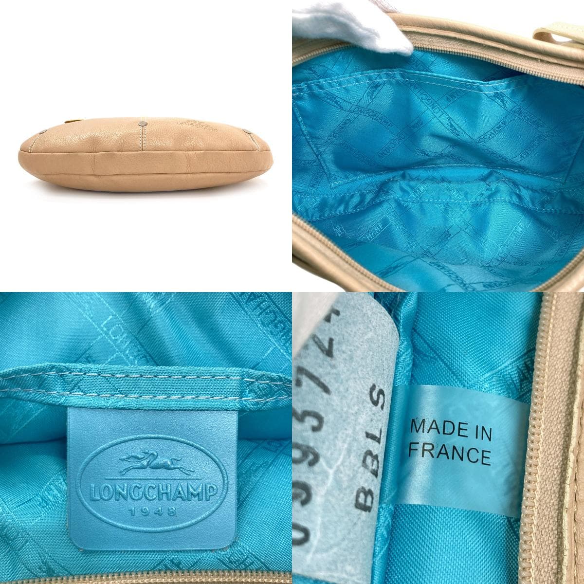 Longchamp Logo Handbag Leather Ladies [Used] [Longchamp] 4