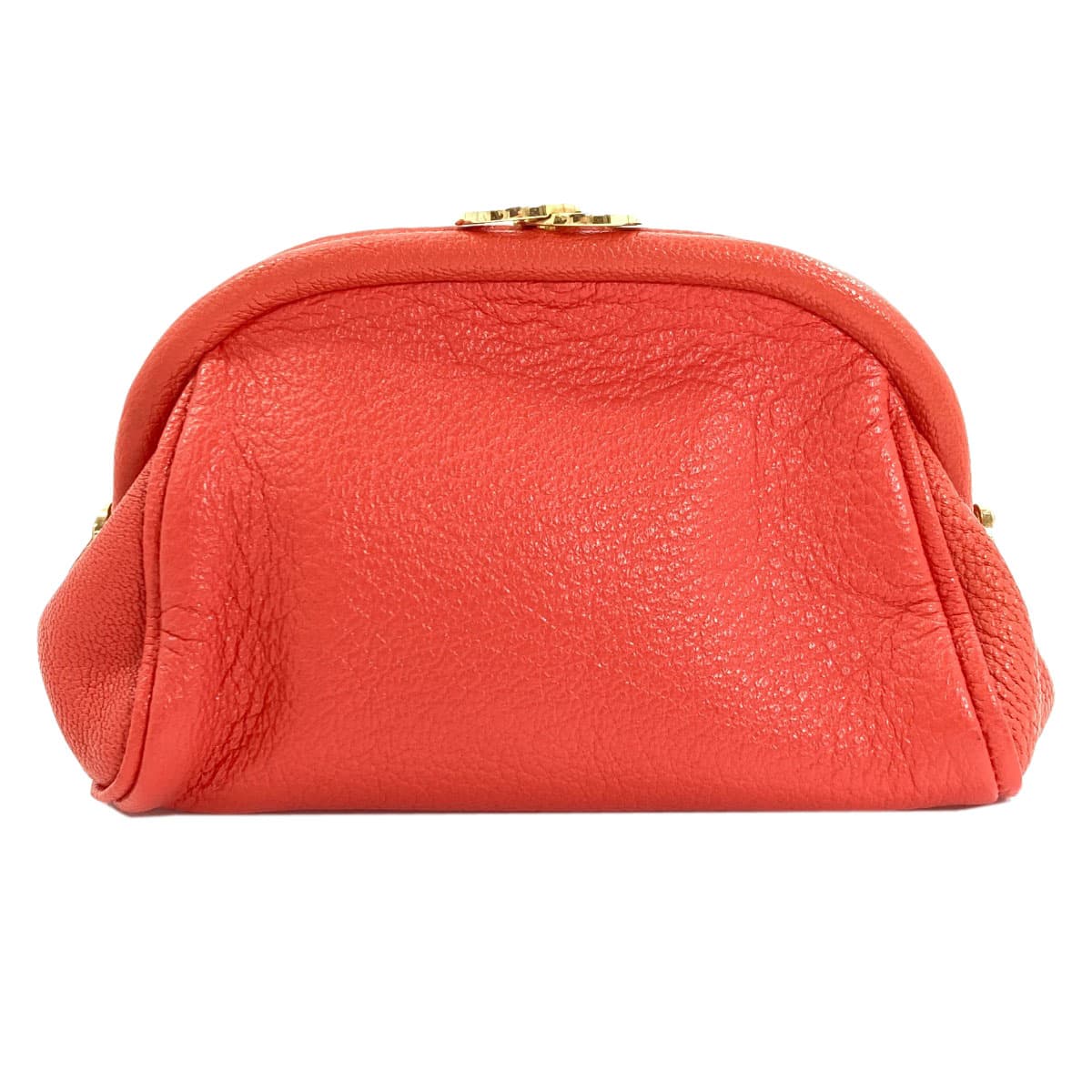 Bulgari clasp accessory pouch leather for women [Used] [BVLGARI]