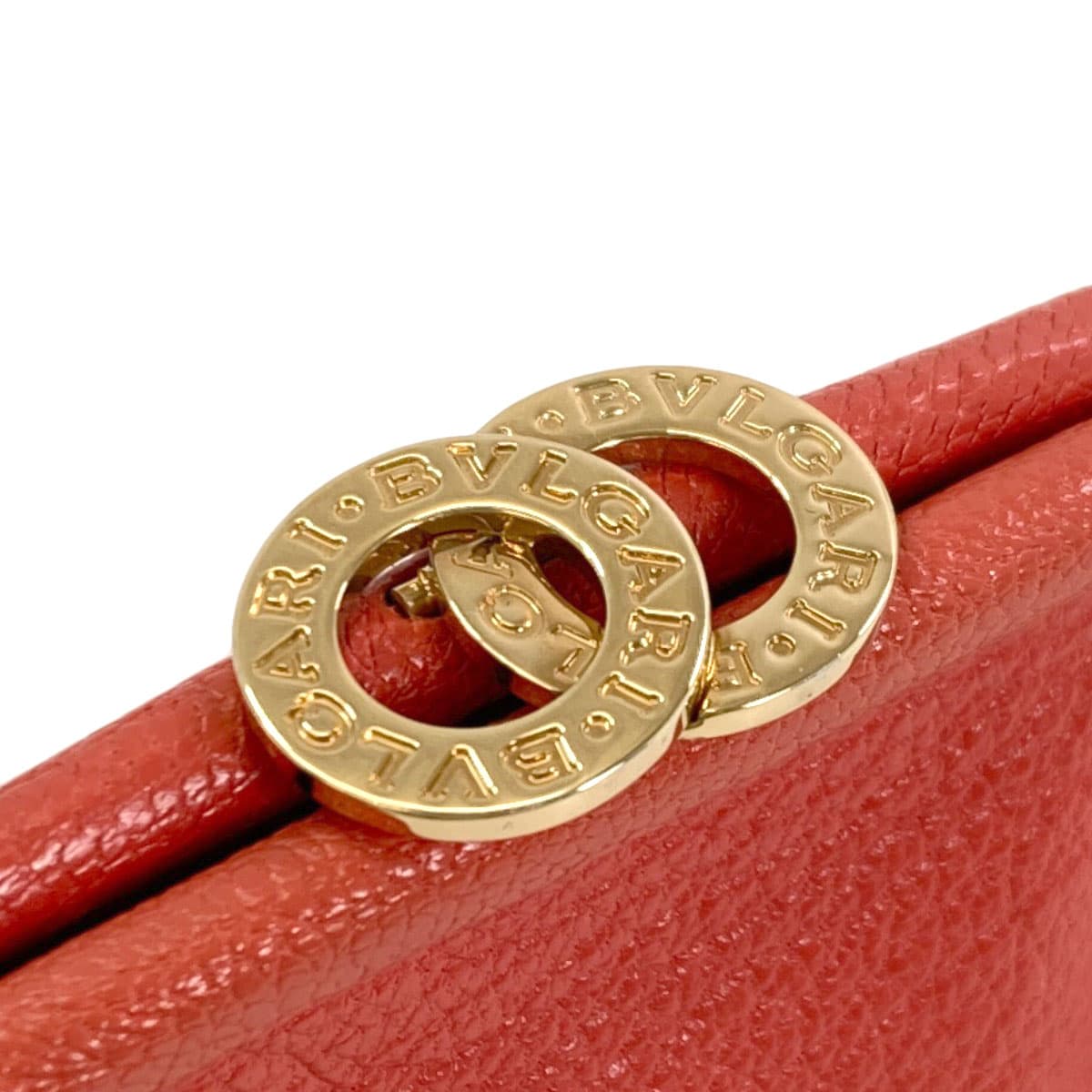 Bulgari clasp accessory pouch leather for women [Used] [BVLGARI] 8