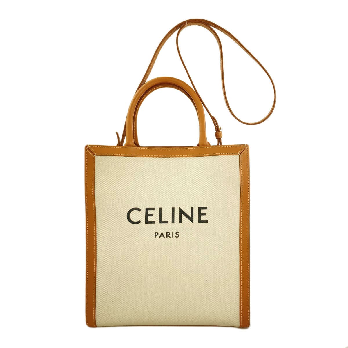 Celine Vertical Cabas 2WAY Handbag Canvas Ladies [Used] [CELINE]