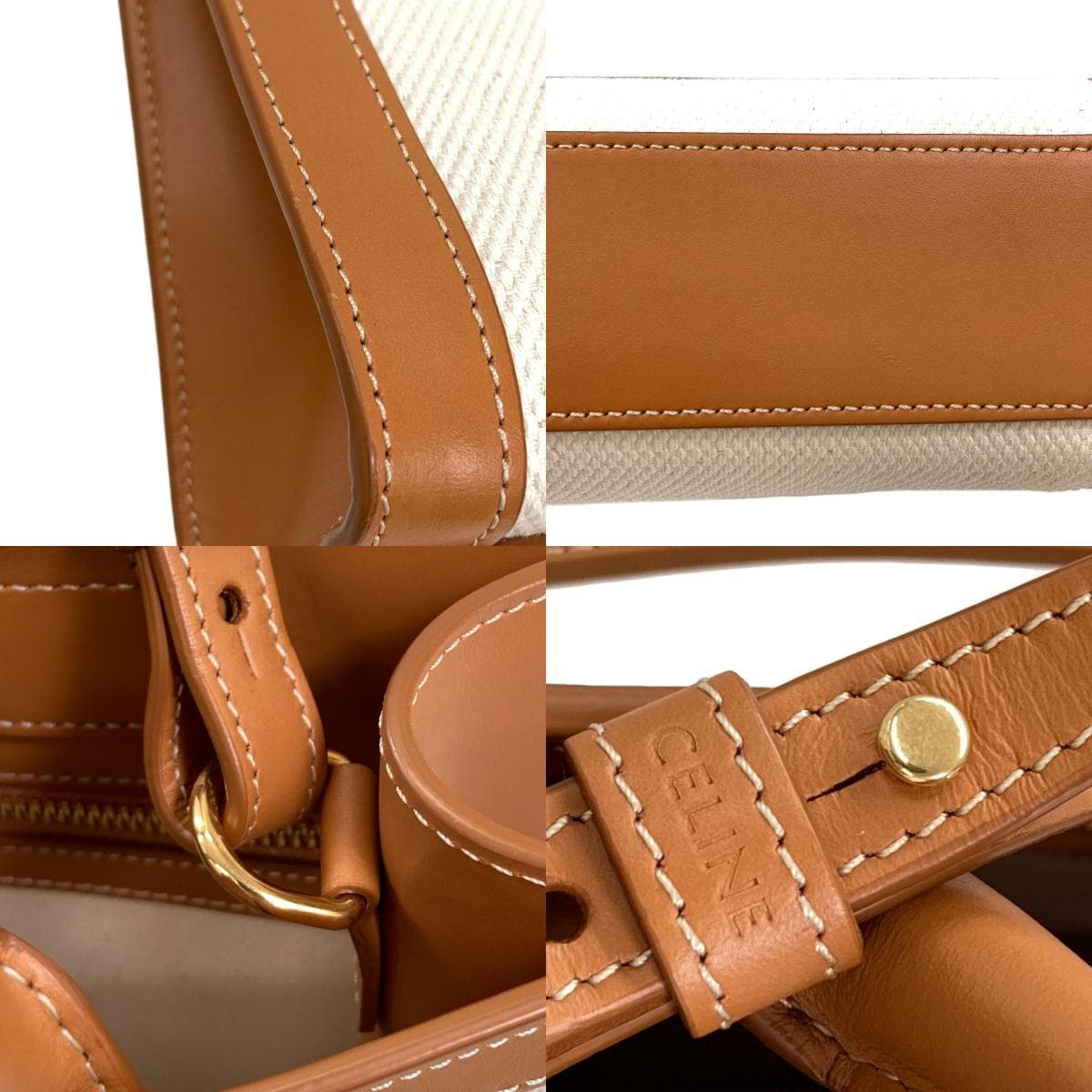 Celine Vertical Cabas 2WAY Handbag Canvas Ladies [Used] [CELINE] 8