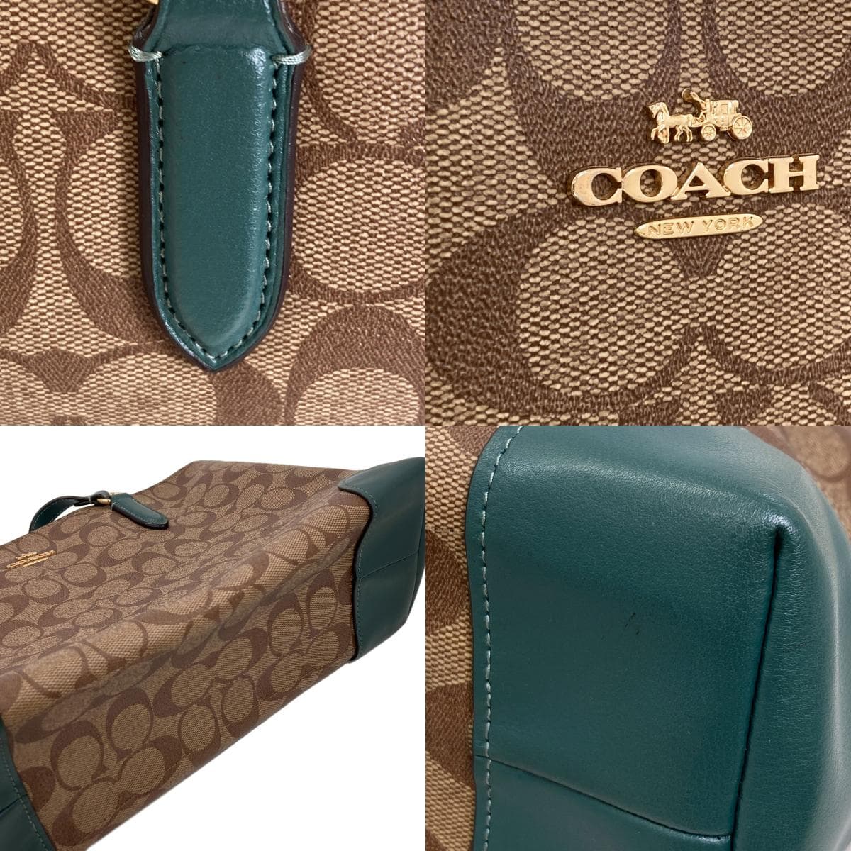 Coach F29208 Signature Tote Bag PVC/Leather for Women [Used] [COACH] F29208 8