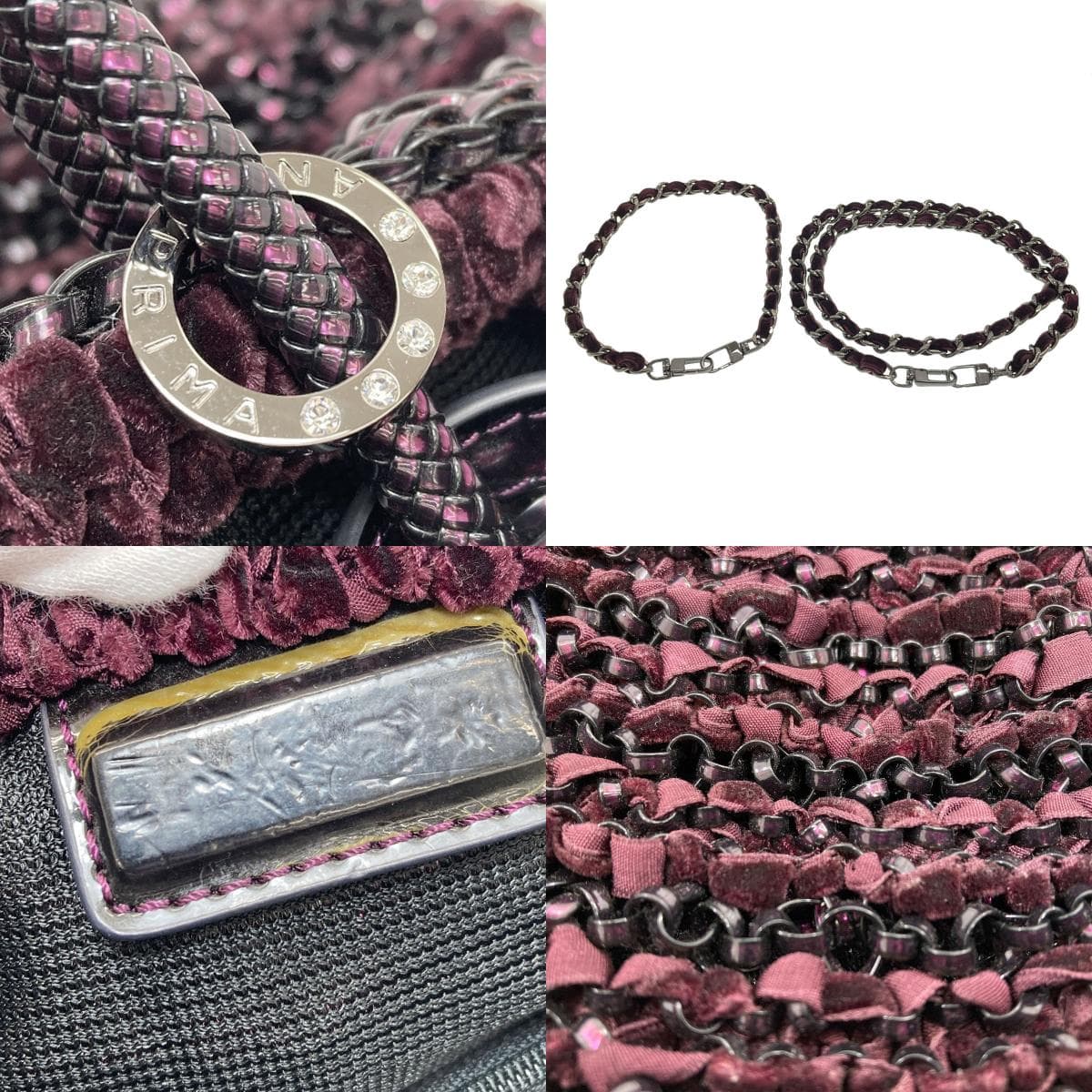 Anteprima Wire Bag Ribbon 2WAY Handbag PVC/Satin Ladies [Used] [ANTEPRIMA] 8