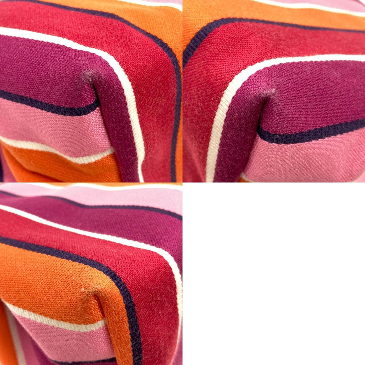 Longchamp Stripe Tote Bag Canvas Ladies [Used] [Longchamp] 10