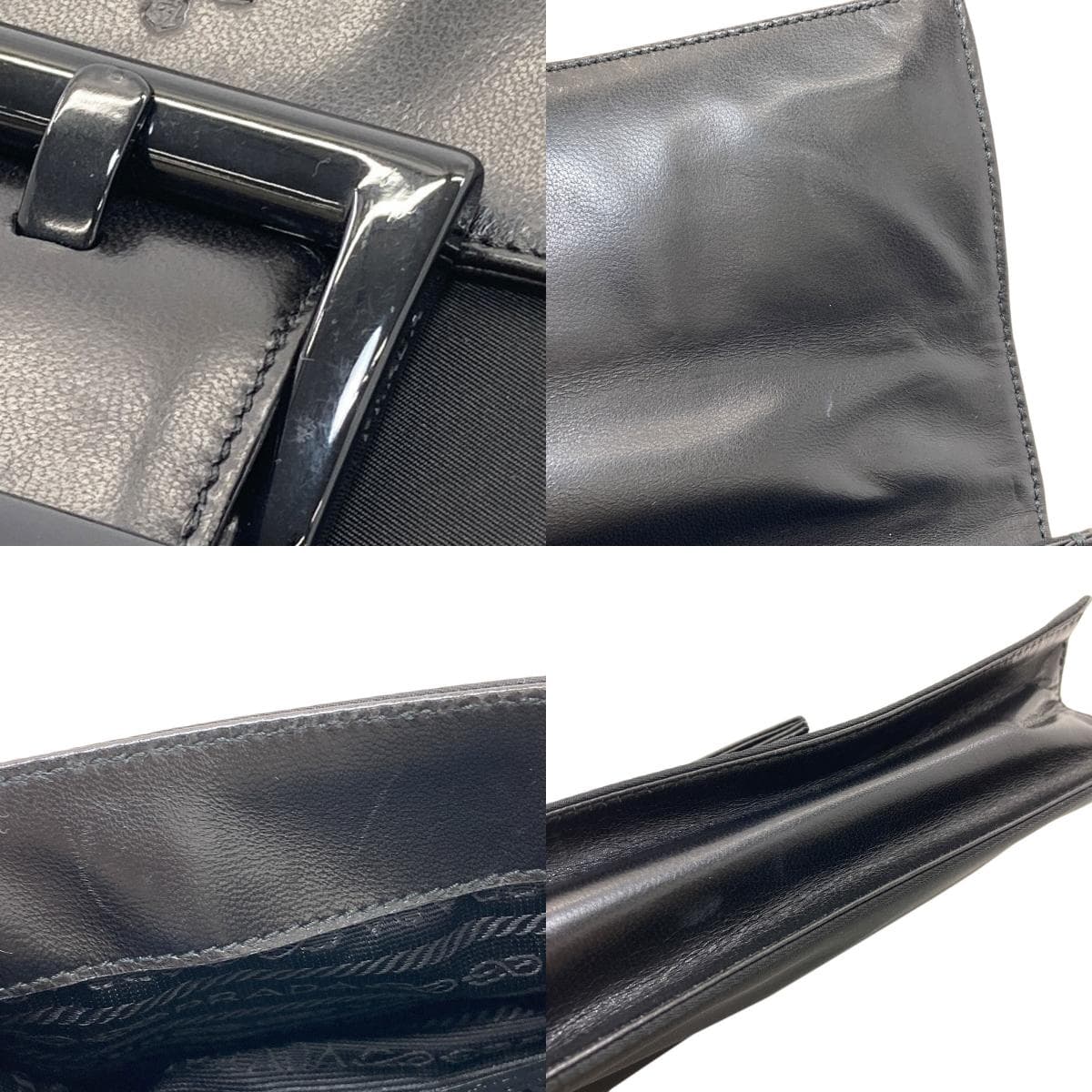 Prada B7128 Belt Motif Handbag Nylon Material/Leather for Women [Used] [PRADA] B7128 8