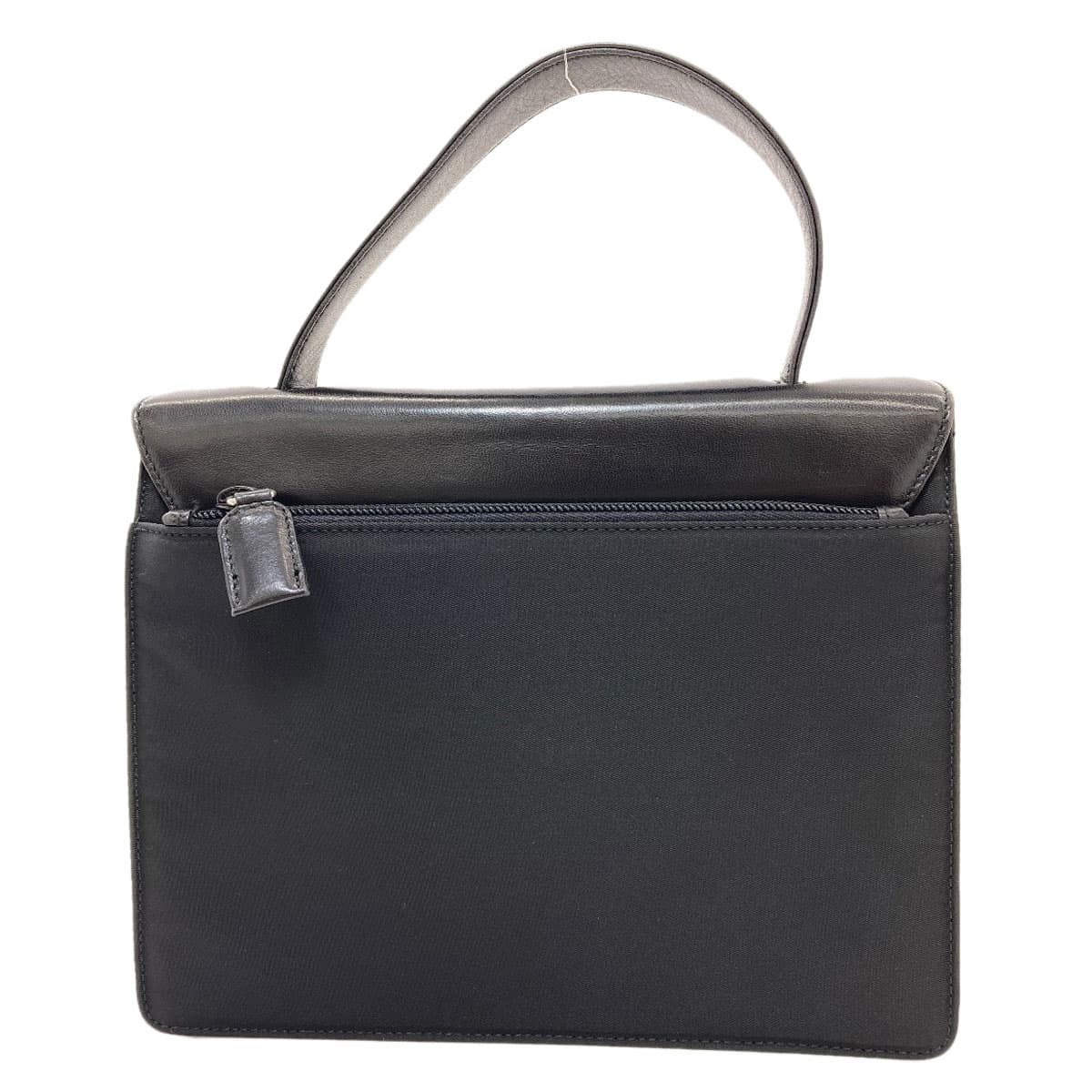 Prada B7128 Belt Motif Handbag Nylon Material/Leather for Women [Used] [PRADA] B7128 2