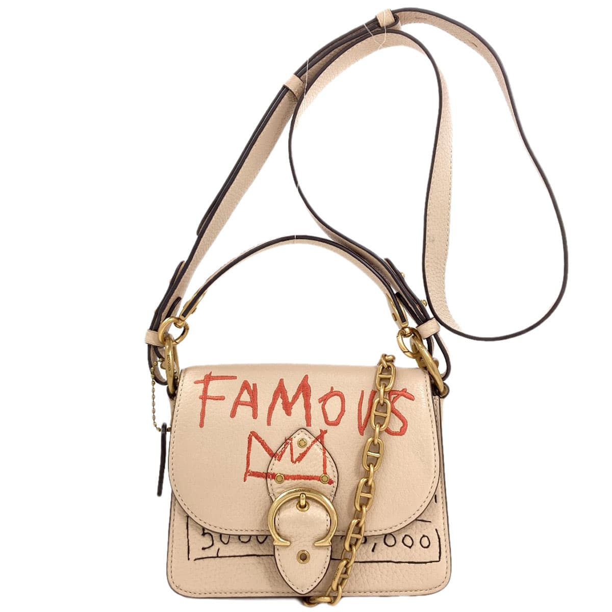 Coach 6892 Basquiat Collaboration 2WAY Shoulder Bag Leather Ladies [Used] [COACH] 6892