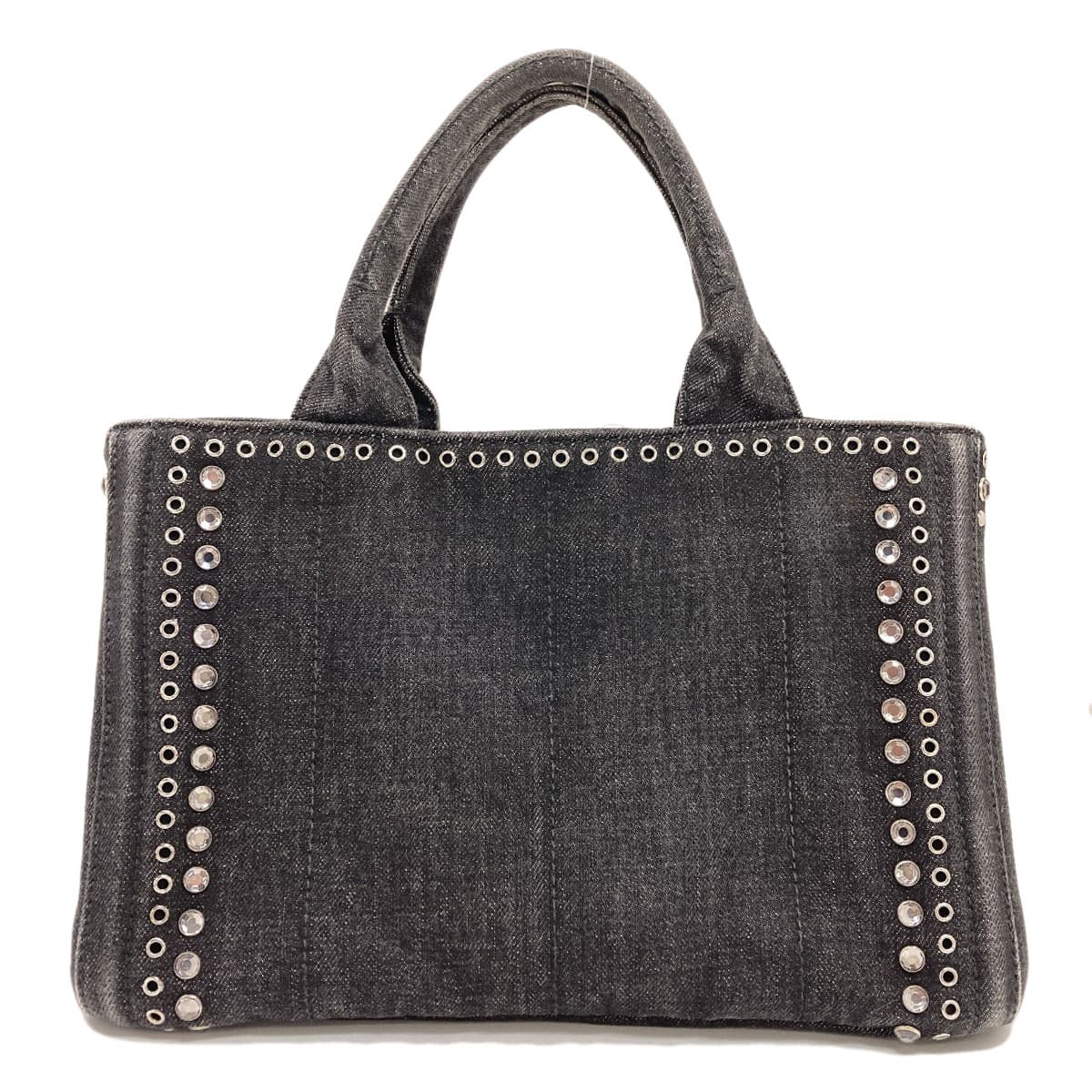 Prada BN2439 Canapa Mini 2WAY Tote Bag Denim Ladies [Used] [PRADA] BN2439 2