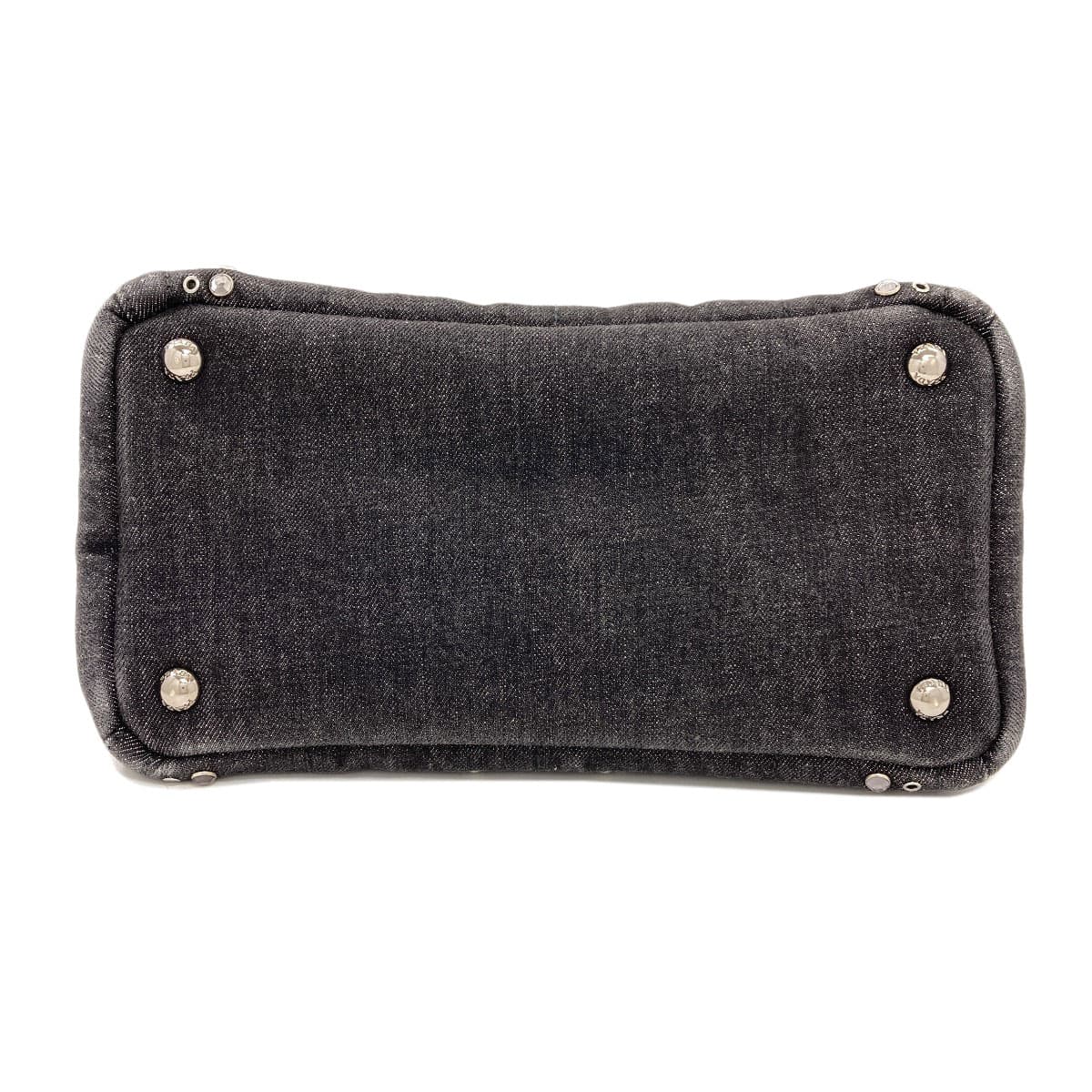 Prada BN2439 Canapa Mini 2WAY Tote Bag Denim Ladies [Used] [PRADA] BN2439 4