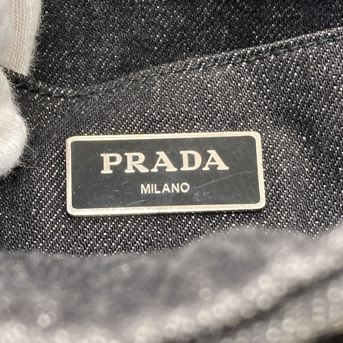 Prada BN2439 Canapa Mini 2WAY Tote Bag Denim Ladies [Used] [PRADA] BN2439 6