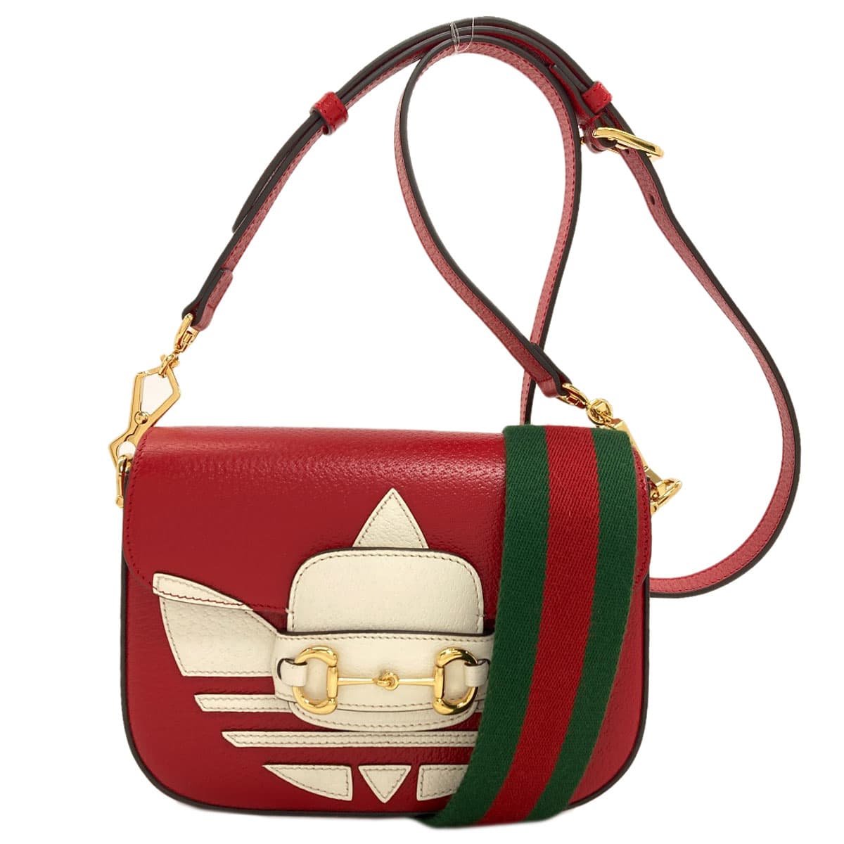 Gucci 658574 Horsebit Adidas Collaboration Shoulder Bag Leather Women's [Used] [GUCCI] 658574