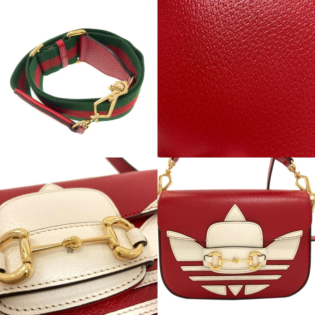 Gucci 658574 Horsebit Adidas Collaboration Shoulder Bag Leather Women's [Used] [GUCCI] 658574 8