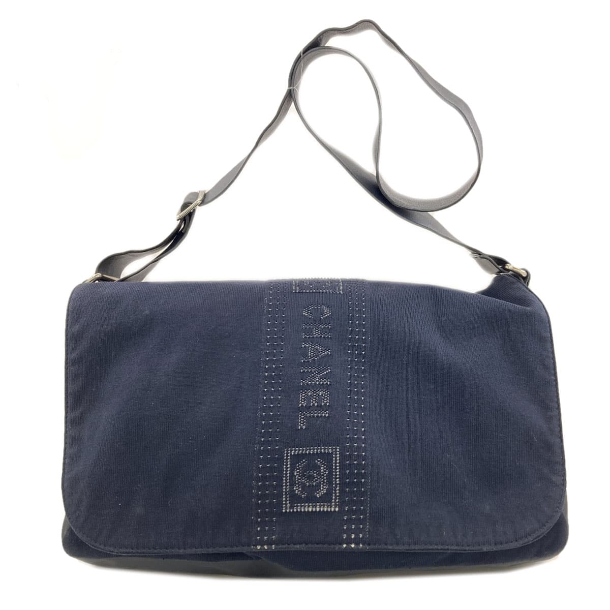 Chanel Sports Line Silver Hardware Shoulder Bag Canvas Ladies [Used] [CHANEL]