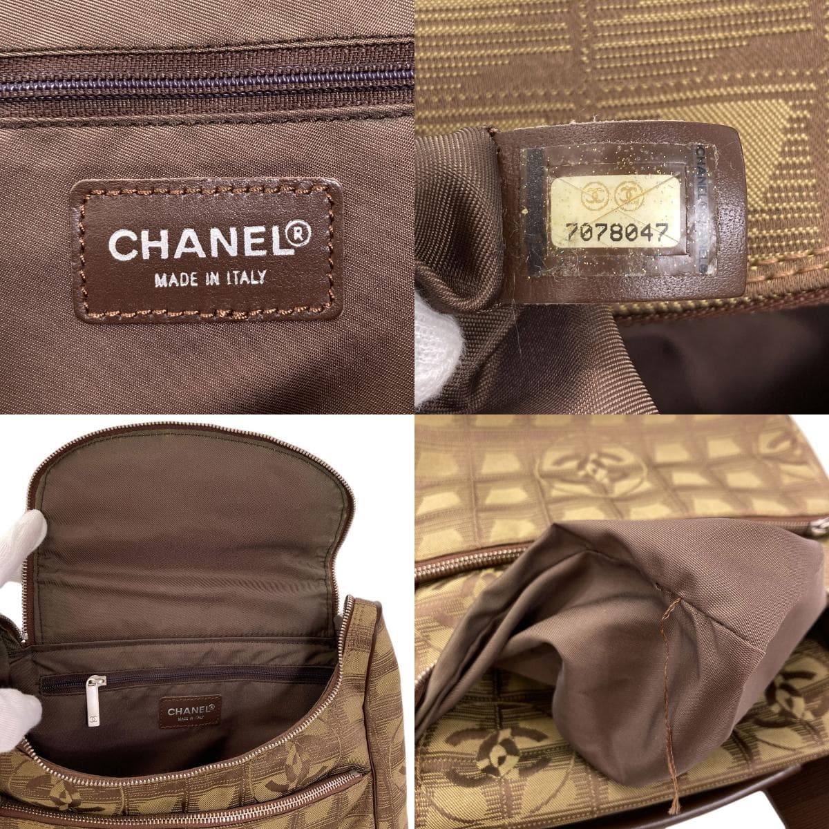 Chanel Neutral Travel Line Silver Hardware Backpack/Daypack Nylon Material Ladies [Used] [CHANEL] 6