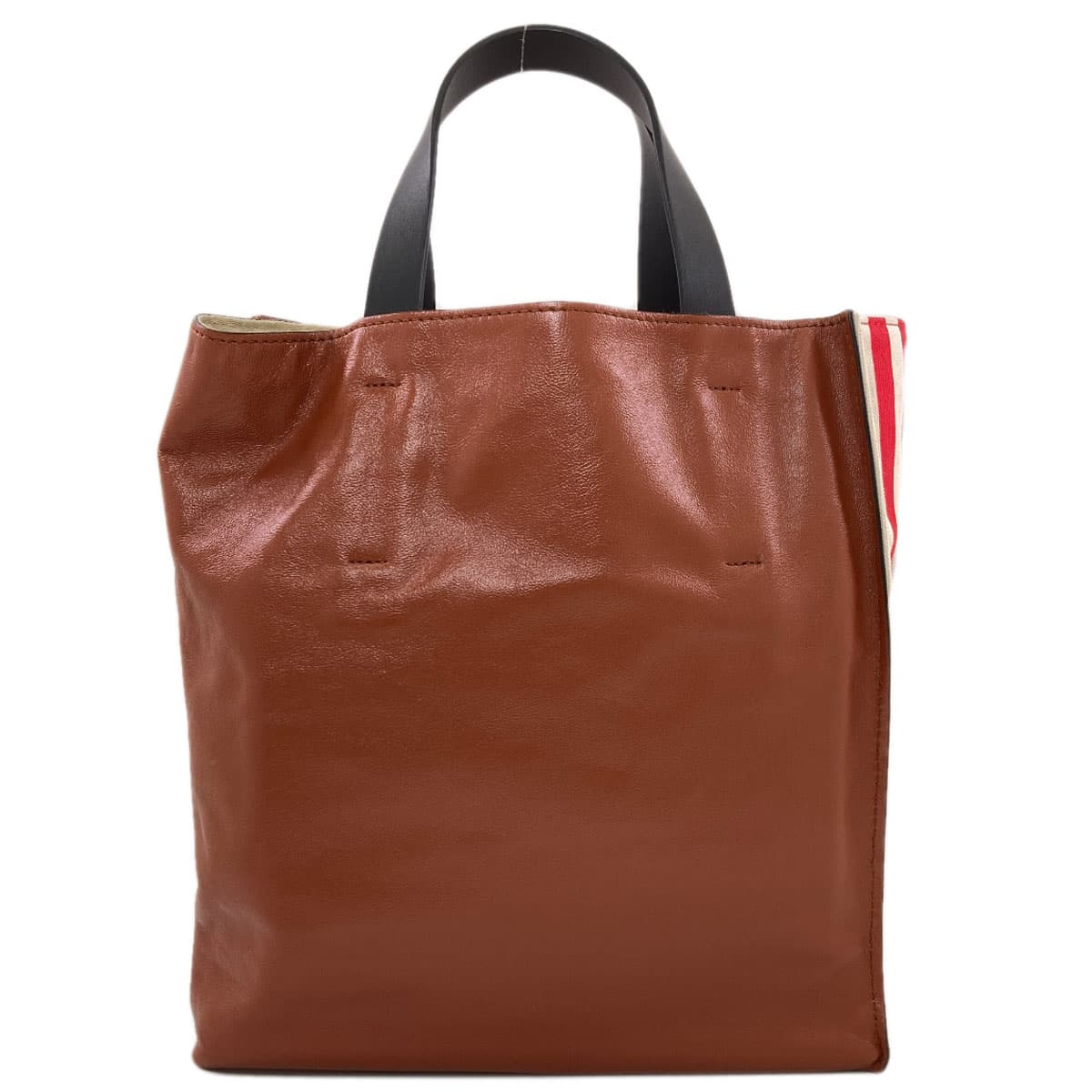 Marni Stripe 2WAY Tote Bag Canvas/Leather Ladies 【Used】【MARNI】 2