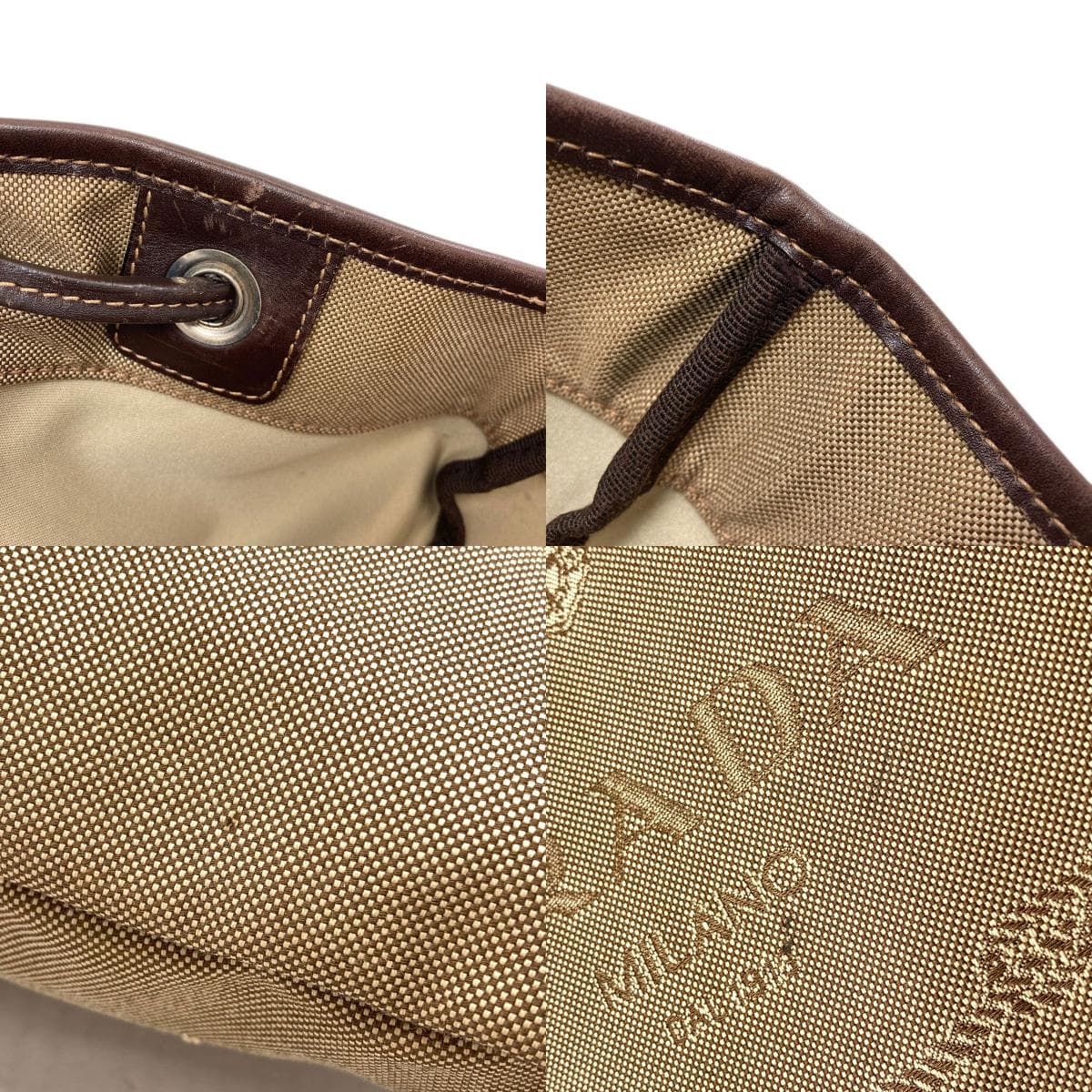 Prada Logo Jacquard Tote Bag Canvas Ladies [Used] [PRADA] 7