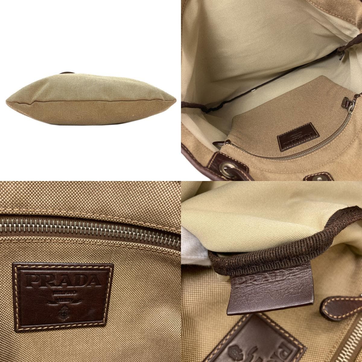 Prada Logo Jacquard Tote Bag Canvas Ladies [Used] [PRADA] 4