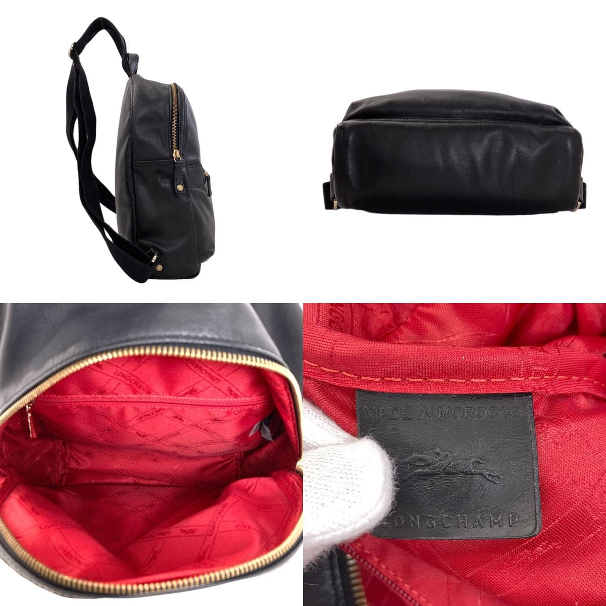 Longchamp Logo Backpack/Daypack Leather for Women [Used] [Longchamp] 3