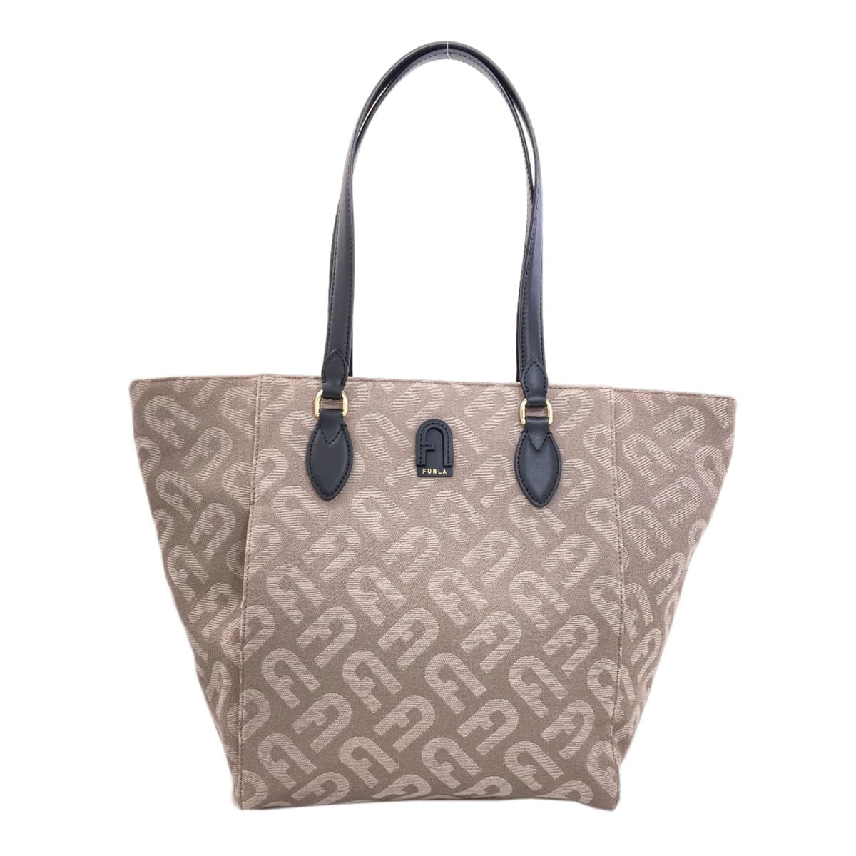 Furla Arch Logo Pattern Tote Bag Canvas Ladies [Used] [Furla]