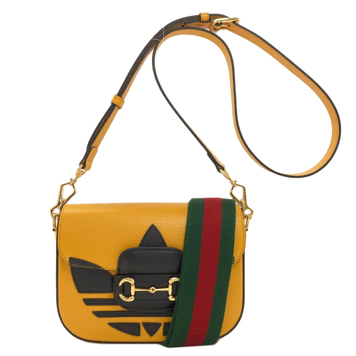 Gucci 658574 Horsebit 1955 Adidas Collaboration Shoulder Bag Calf Leather for Women [Used] [GUCCI] 658574