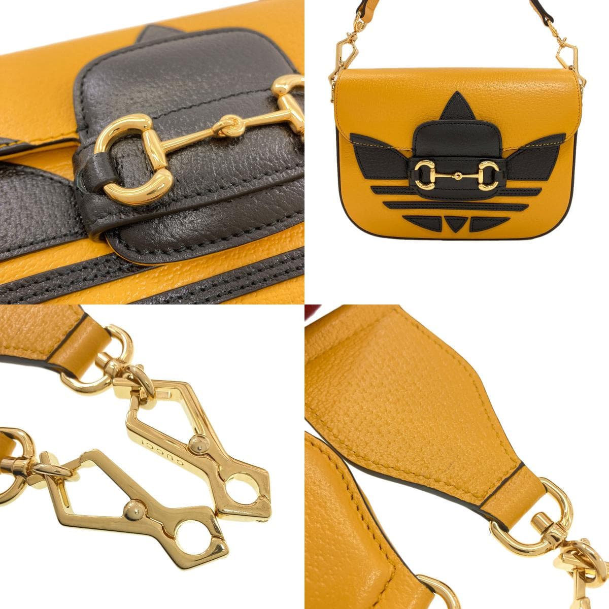 Gucci 658574 Horsebit 1955 Adidas Collaboration Shoulder Bag Calf Leather for Women [Used] [GUCCI] 658574 8