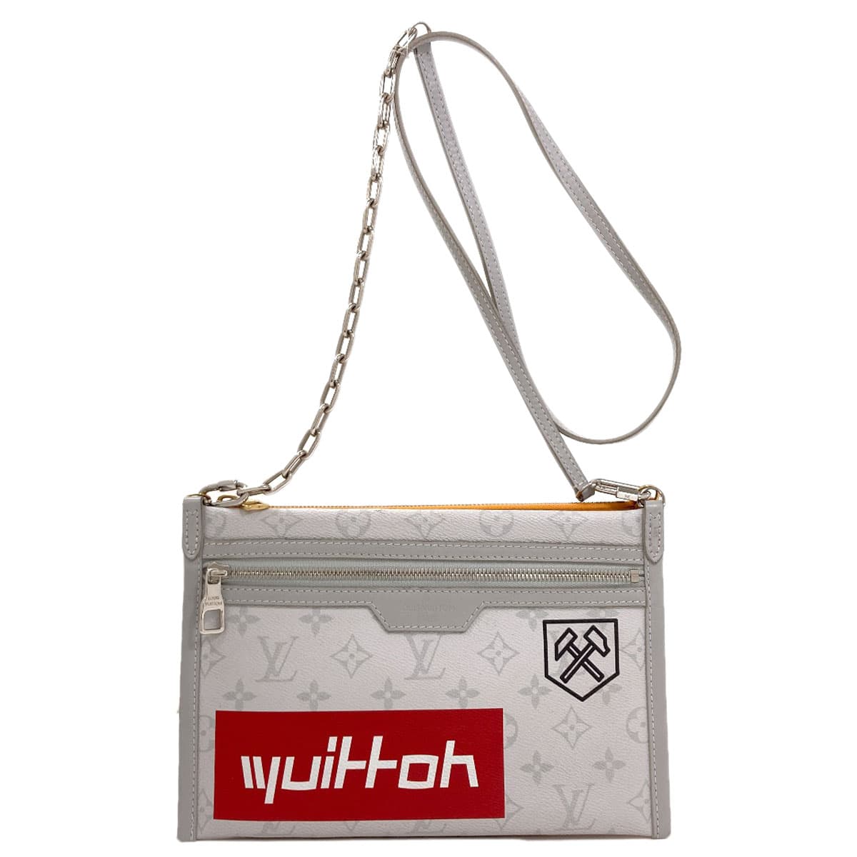 Louis Vuitton M44640 Monogram Flat Messenger Shoulder Bag Monogram Canvas/Monogram Denim for Women [Used] [LOUIS VUITTON] M44640