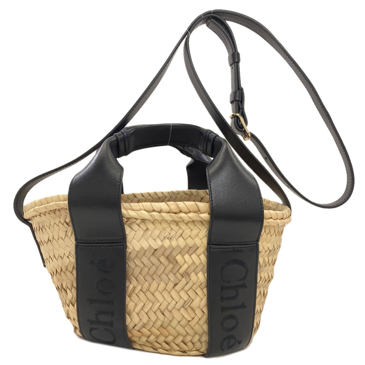Chloe Sense Small Basket 2WAY Handbag Raffia Ladies [Used] [CHLOE]