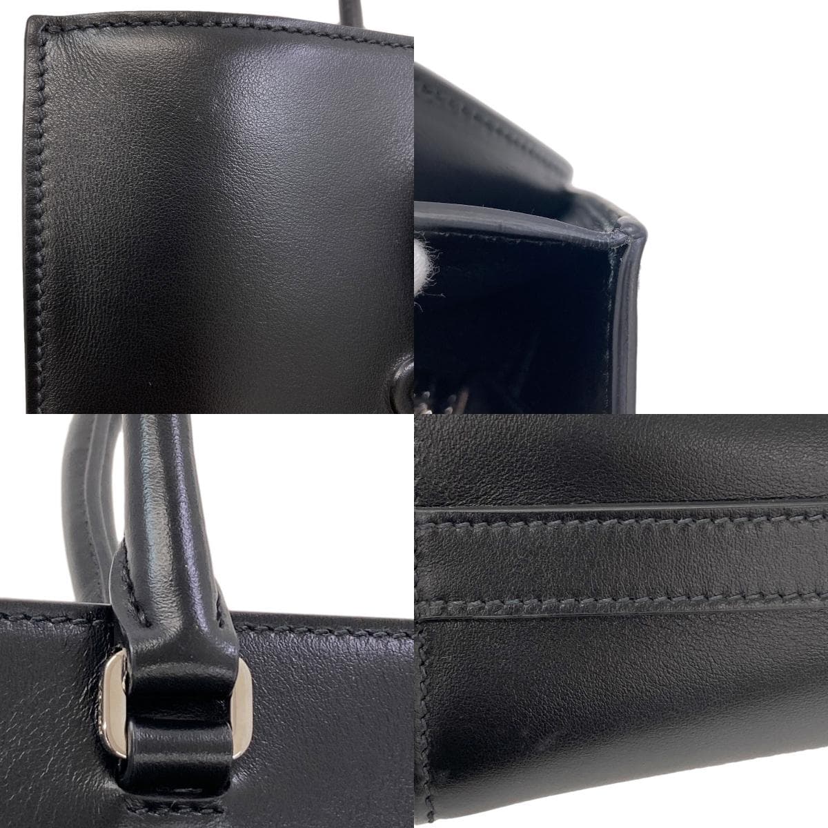 Prada logo handbag calf leather for women [Used] [PRADA] 8