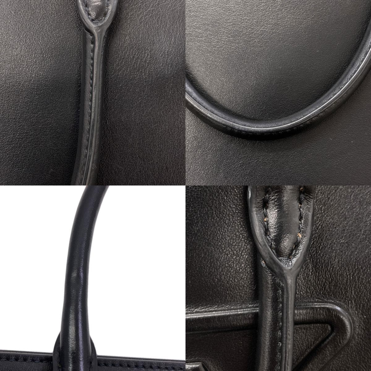 Prada logo handbag calf leather for women [Used] [PRADA] 9