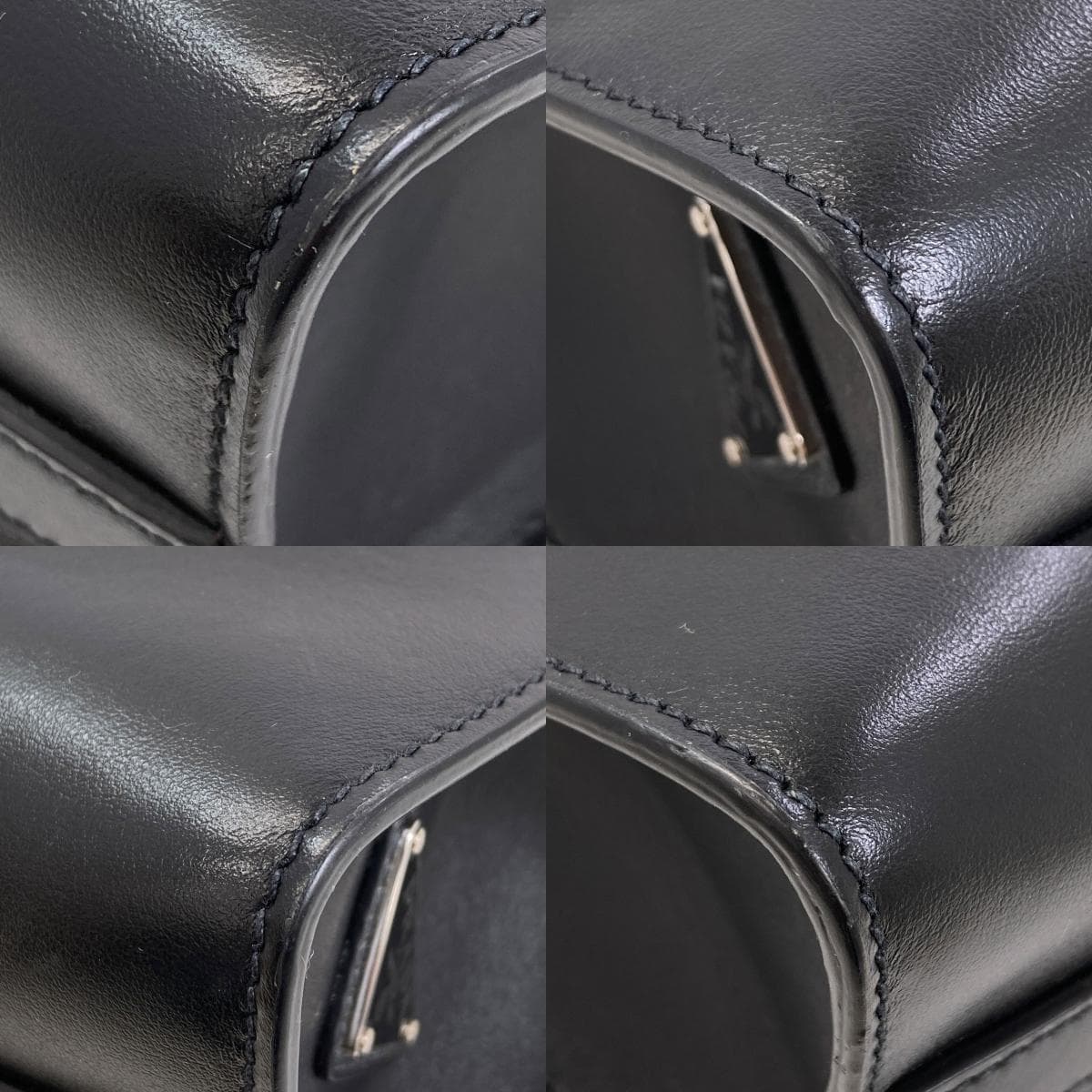 Prada logo handbag calf leather for women [Used] [PRADA] 10