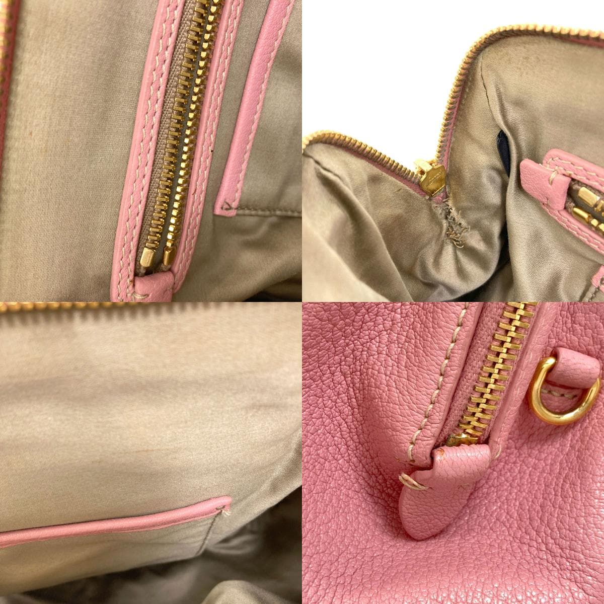 Miu Miu Madras 2WAY Handbag Leather Ladies [Used] [MIUMIU] 7