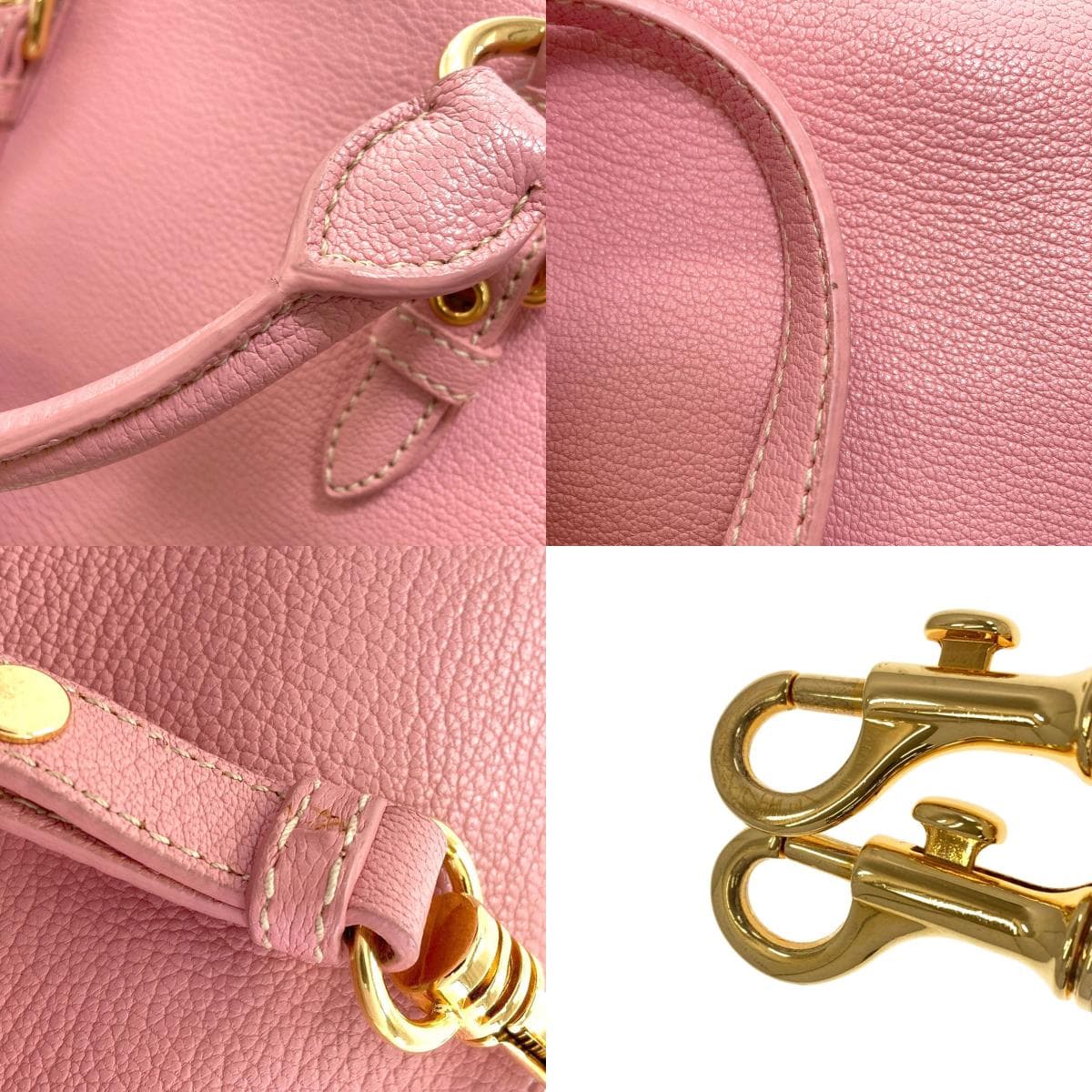 Miu Miu Madras 2WAY Handbag Leather Ladies [Used] [MIUMIU] 9
